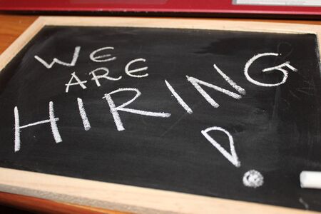 black board showing we are hiring