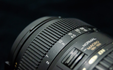 Macro shoot of telescopic macro lens 70-300ml - photography gear conceptの写真素材