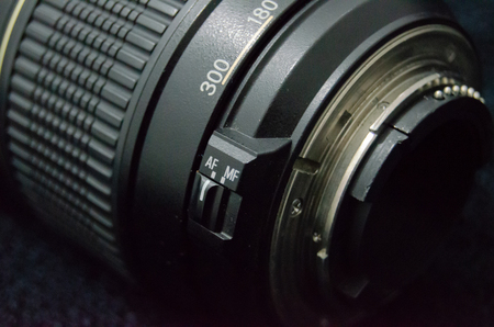 Macro shoot of telescopic macro lens 70-300ml - photography gear concept