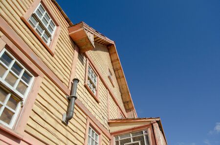 Mellieha, Malta, 30 december 2018 - Olive's house, in Popeye village Anchor bay film setのeditorial素材