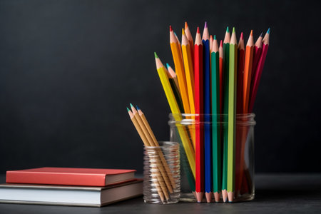 Back to school concept, stationary on the desk. High quality photoの素材