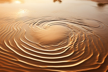 Ripples in the sand organic texture. High quality photoの素材