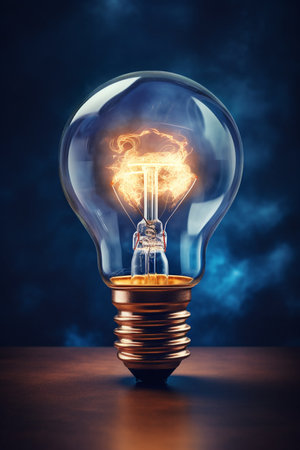 Colorful light bulb illustration. Creative Ideas Unleashed: Exploring the Power of Innovation and the Concept of Idea Generation. High quality photoの素材