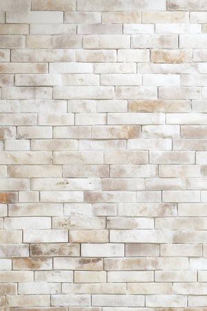 cream and white brick wall background texture. High quality photoの素材