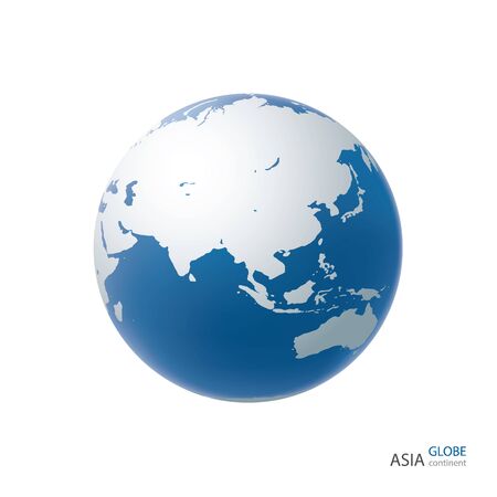 Globe icon in view of Asia continent.のイラスト素材