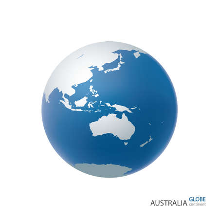Globe icon in view of Australia continent.のイラスト素材