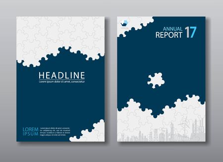 Annual report brochure design templateのイラスト素材