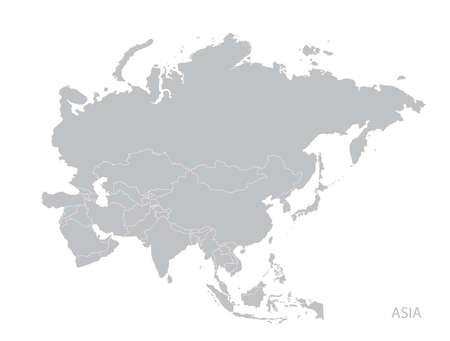 Map of Asia continentのイラスト素材