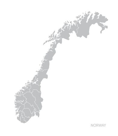 Map of Norwayのイラスト素材