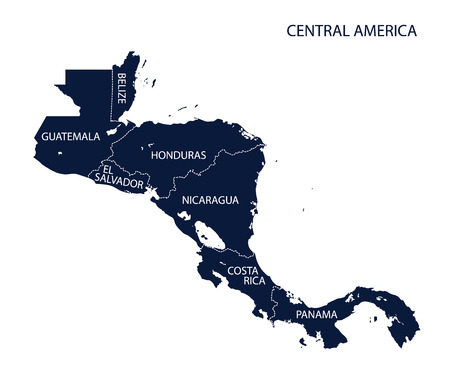 Map of Central Americaのイラスト素材