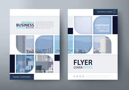 Annual report brochure flyer design, Leaflet presentation, book cover templates. Layout in a4 size.のイラスト素材