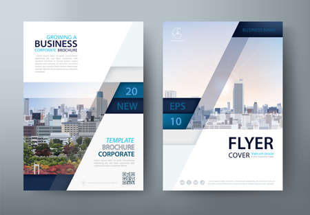 Flyer design, Leaflet cover presentation, book cover template vector, layout in A4 size.のイラスト素材