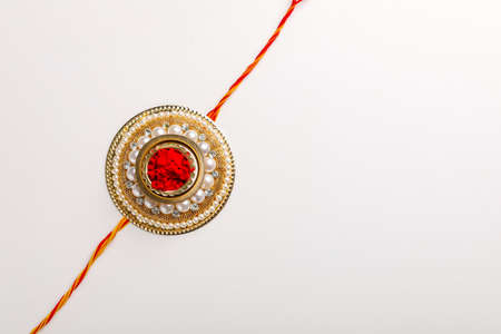 Indian festival Raksha Bandhan , colorful designer Rakhi or Wrist Bandの写真素材