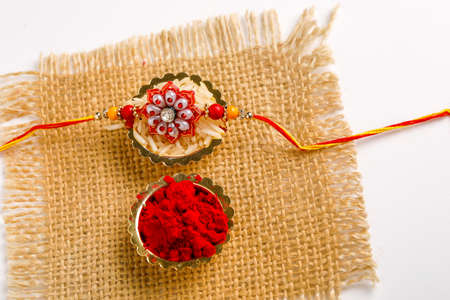 Indian festival Raksha Bandhan , colorful designer Rakhi or Wrist Band
