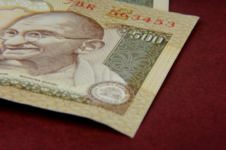 A five hundred rupee note  Indian Currency 