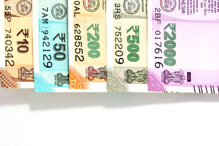 New Indian currency of 2000,500,200,50 and 10 rupee notes