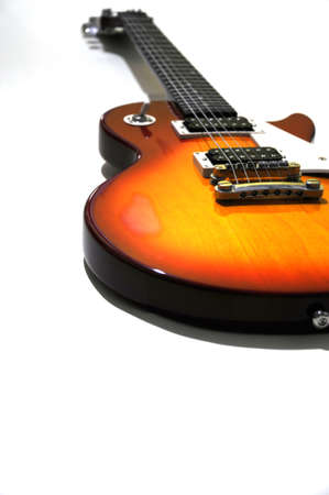 Electric guitar isolated on white background