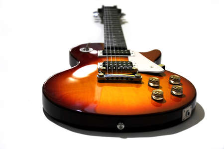 Electric guitar isolated on white background