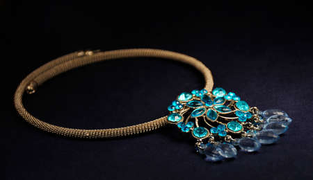 Blue diamond stones pendant, Indian Traditional jewelry