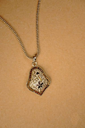 silver Pendant with silver chain, Indian Traditional jewelry