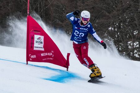World Cup Snowboard 2020 Piancavallo Aviano Italyのeditorial素材