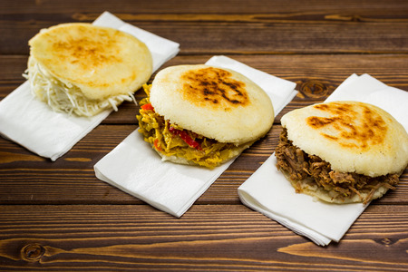 Venezuelan typical food, Arepaの写真素材