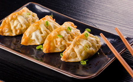 Japanese Fried Gyozaの写真素材
