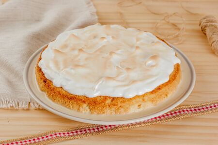Delicious and juicy Tarta tres leche, typical Latin American dessertの写真素材
