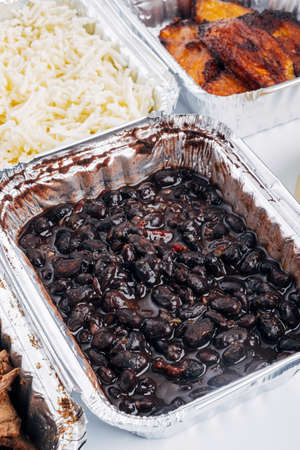Caraotas negras, is the name given in Venezuela to black beans, used to fill arepas and for typical dishes such as pabellonの写真素材