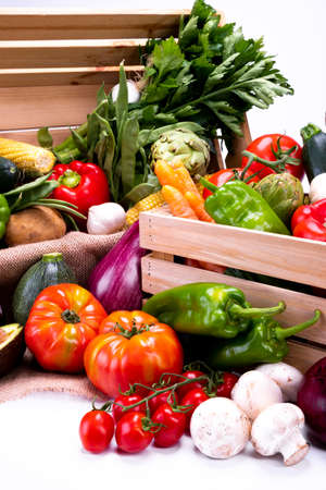 Different types of vegetables for a balanced dietの写真素材