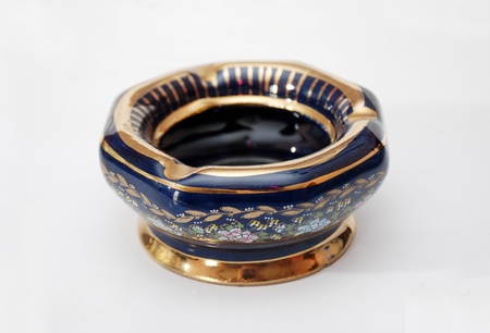 Blue empty ashtray の写真素材