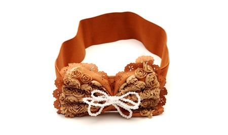 woman belt isolated on whitの写真素材