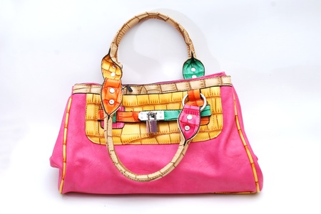 pink woman bagの写真素材