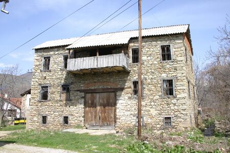 Village of jubojno, prespa, macedoniaのeditorial素材