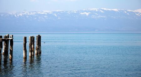 lake ohrid,macedoniaの写真素材