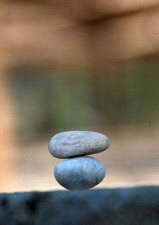 two balancing stones