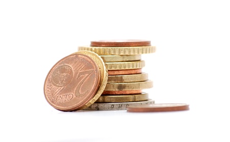 euro coinsの写真素材