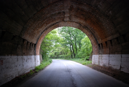 light in the end of tunnelの写真素材