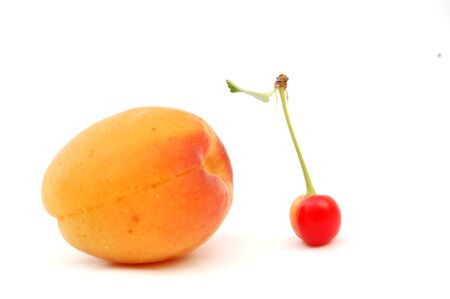 apricot and cherryの写真素材