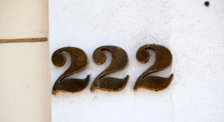 street number 222の写真素材