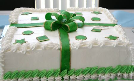 green gift cakeの写真素材
