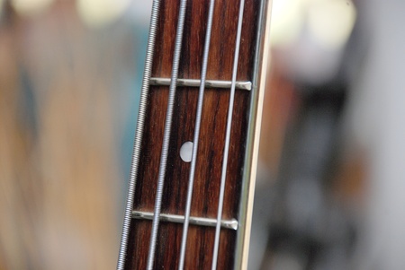 electrical bass guitar fingerboard