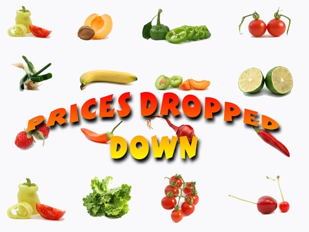 prices dropped downの写真素材