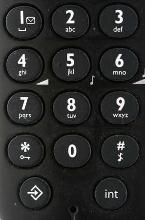 dials, numbers,on black wireless phone