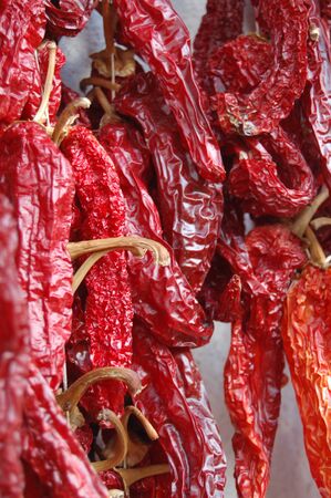 Drying pepperの写真素材