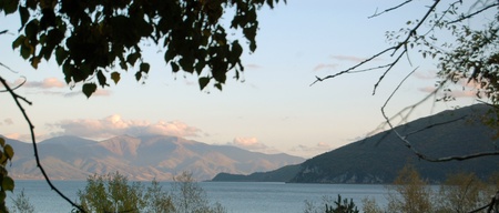lake prespa , macedonia の写真素材