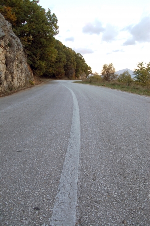Countryside road in macedoniaの写真素材