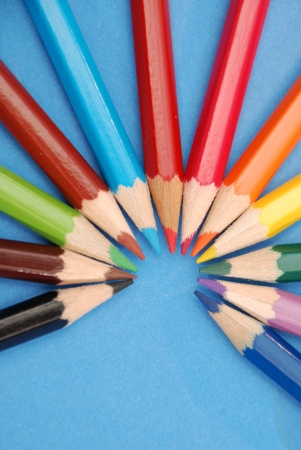 Colored pencils closeupの写真素材