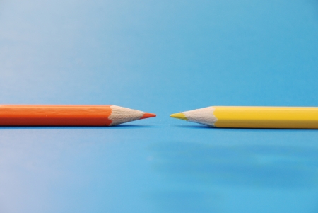 Colored pencils closeupの写真素材