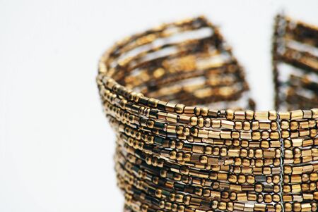 golden bracelet close up detailの写真素材